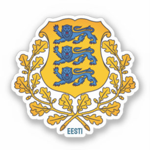 Flagga/jacka av Estlands arm Klistermärken