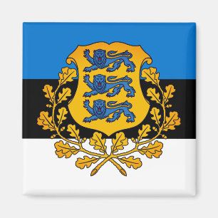Flagga/jacka av Estlands arm Magnet