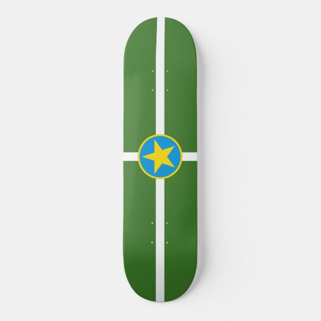 Flagga Jackson (Mississippi) Mini Skateboard Bräda 18,5 Cm (Framsida)