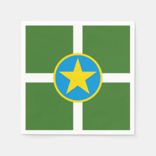 Flagga Jackson, Mississippi Napkins Pappersservett