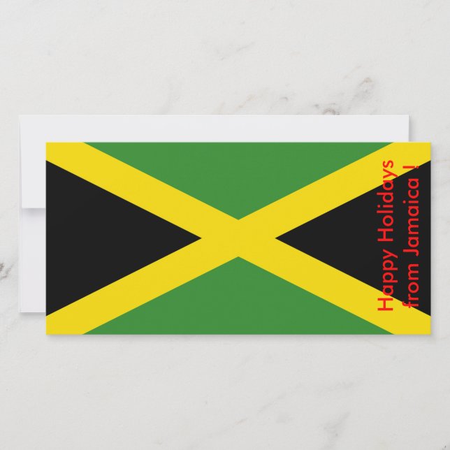 Flagga Jamaica, Glad helg från Jamaica Julkort (Framsida)