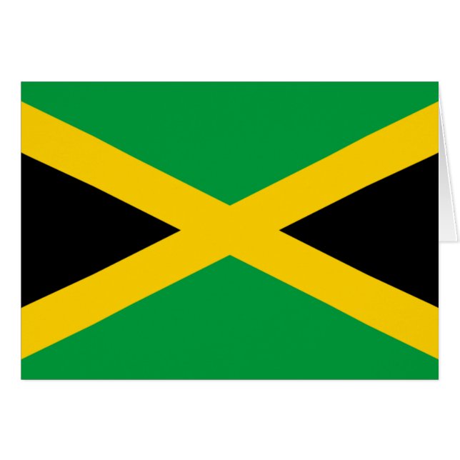 Flagga Jamaica Hälsningskort (Framsidan Horizontal)