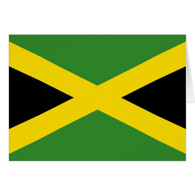 Flagga Jamaica Hälsningskort (Framsidan Horizontal)