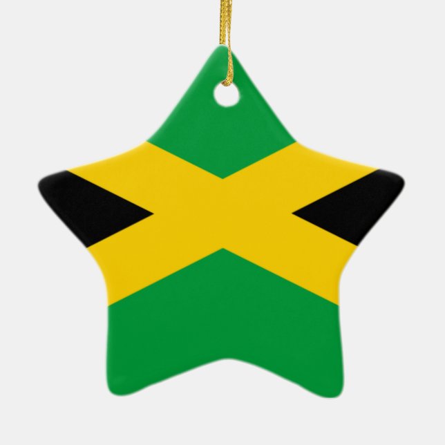 Flagga Jamaica Julgransprydnad Keramik (Baksidan)