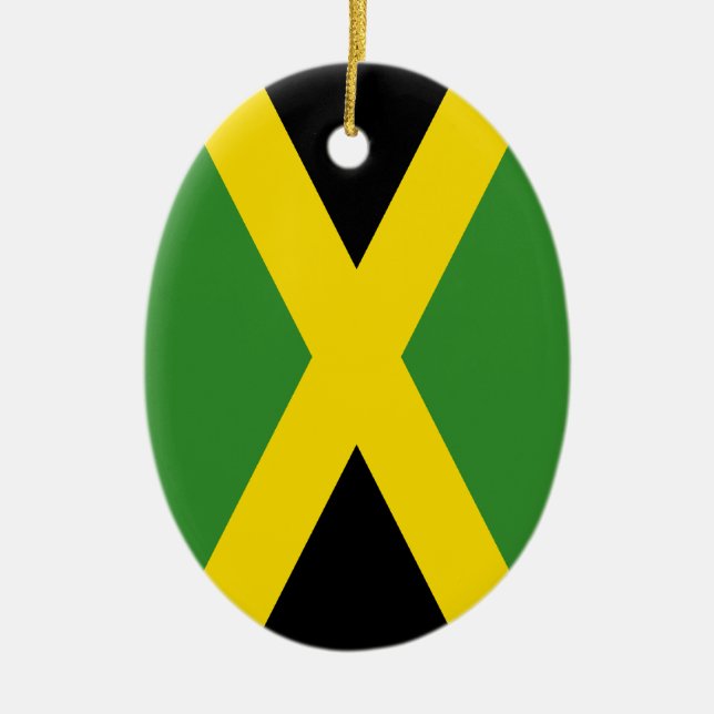 Flagga Jamaica Julgransprydnad Keramik (Framsidan)