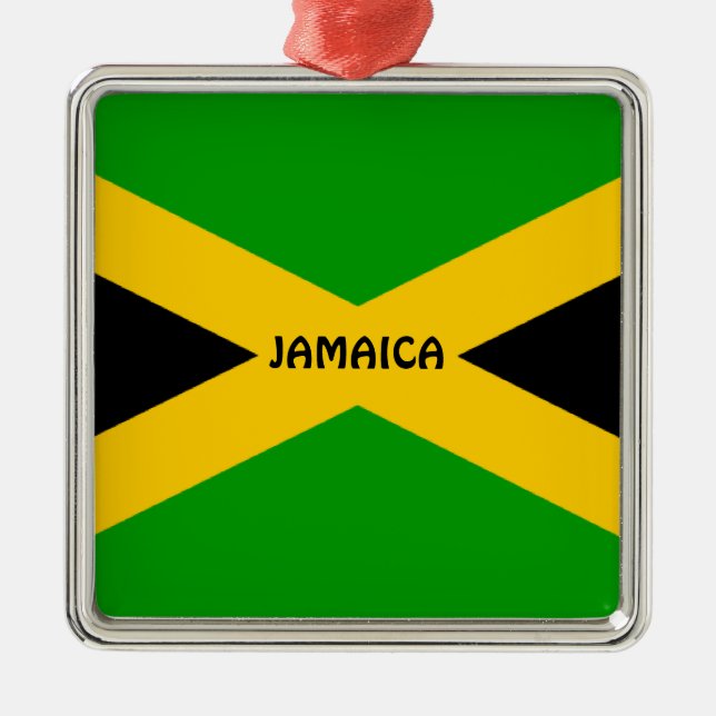 Flagga Jamaica Julgransprydnad Metall (Framsidan)