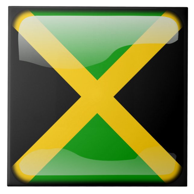 Flagga Jamaica Kakelplatta (Framsidan)