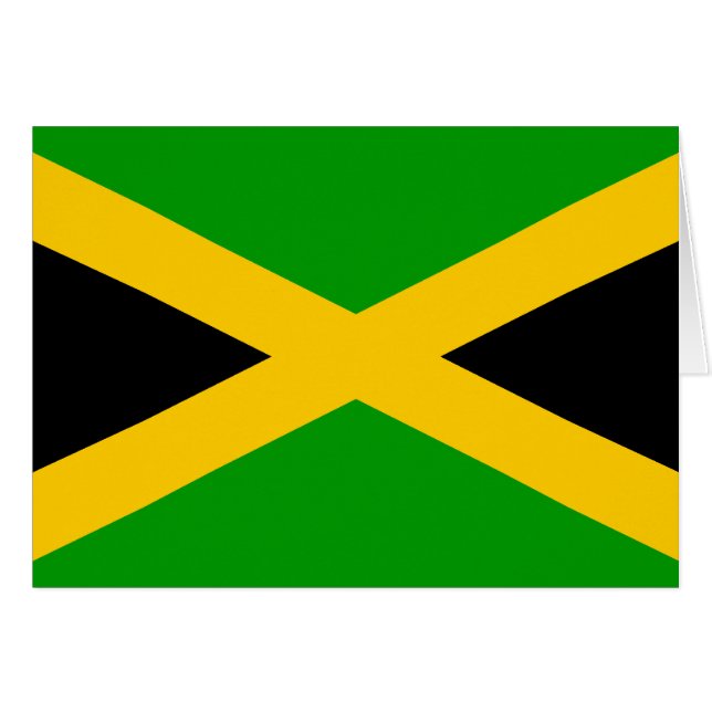 Flagga Jamaica OBS Kort (Framsidan Horizontal)