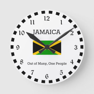Flagga Jamaica Rund Klocka