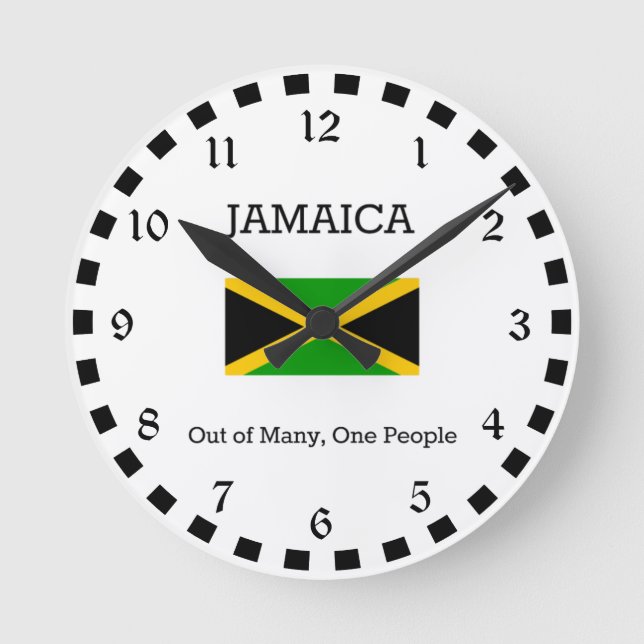 Flagga Jamaica Rund Klocka (Framsida)