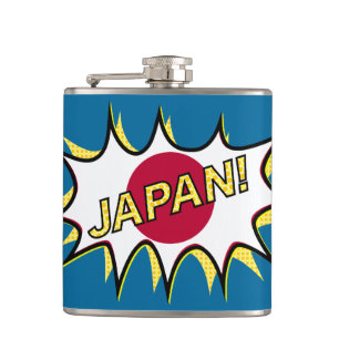 Flagga Japan Kapow Tecknad Stil Star Fickplunta