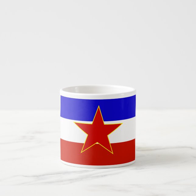 Flagga Jugoslavien Espressomugg (Framsidan)