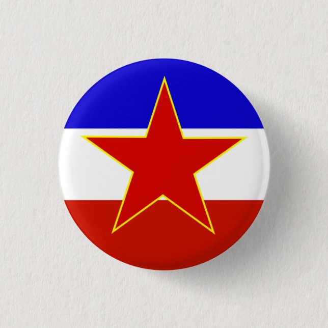 Flagga Jugoslavien Knapp (Framsida)