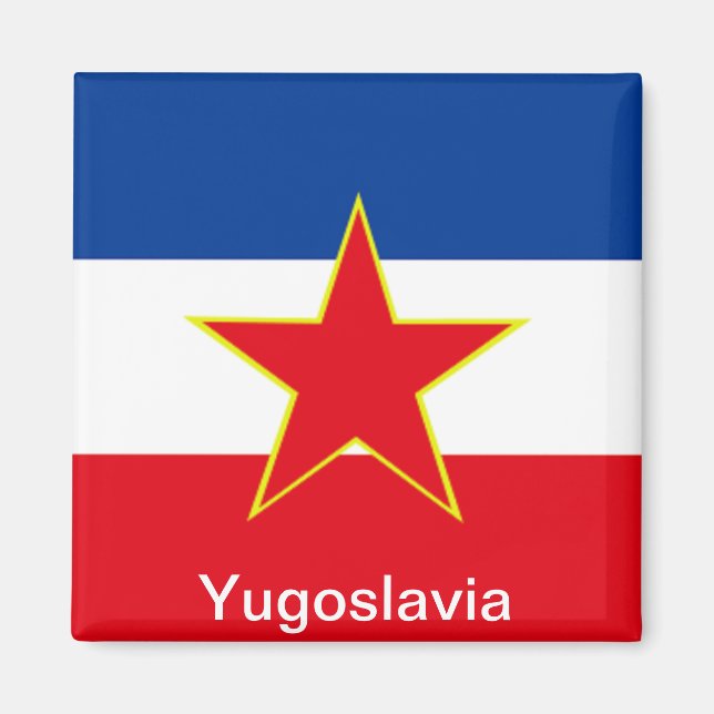 Flagga Jugoslavien Magnet (Framsidan)