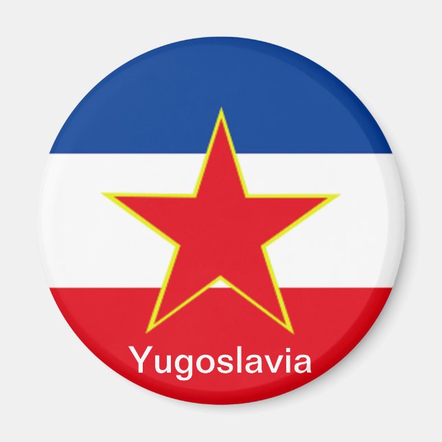 Flagga Jugoslavien Magnet (Framsidan)
