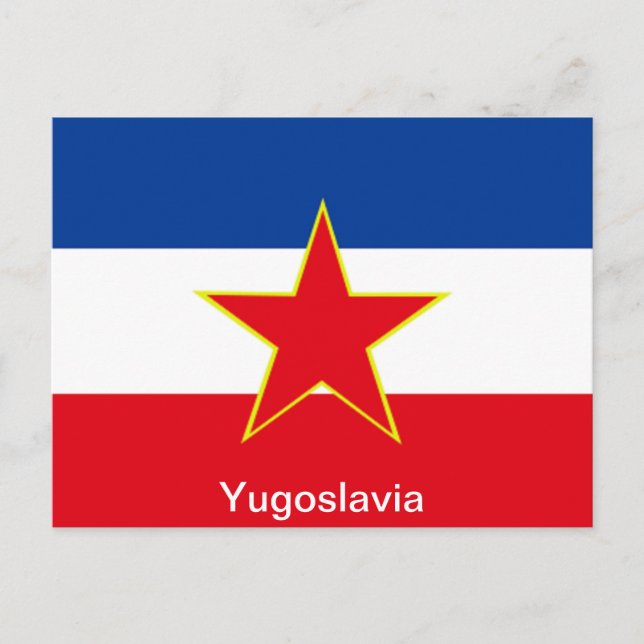 Flagga Jugoslavien Vykort (Framsida)