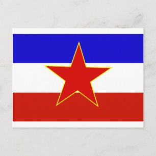Flagga Jugoslavien Vykort