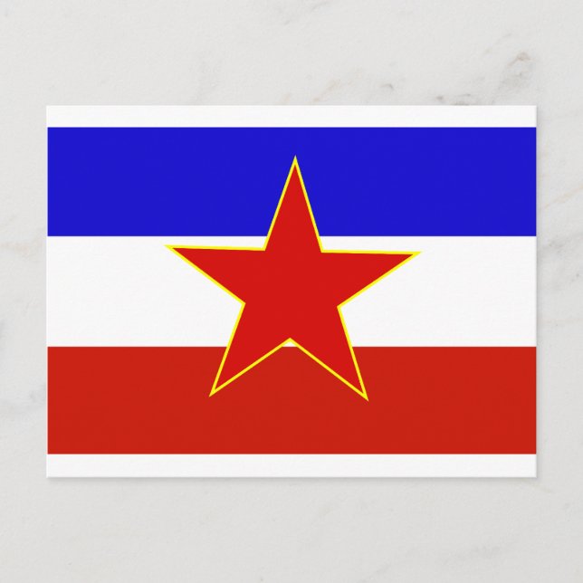 Flagga Jugoslavien Vykort (Framsida)