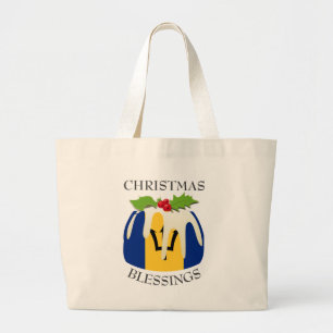 Flagga Jul Pudding BARBADOS Jumbo Tygkasse