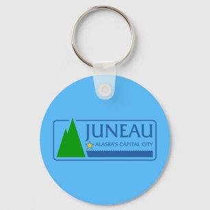 Flagga Juneau, Alaska Keychain Nyckelring