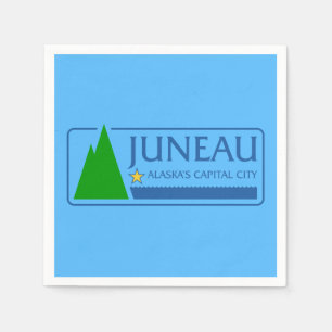 Flagga Juneau, Alaska Napkins Pappersservett