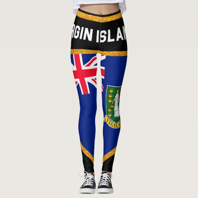 Flagga Jungfruöarna Leggings (Framsida)