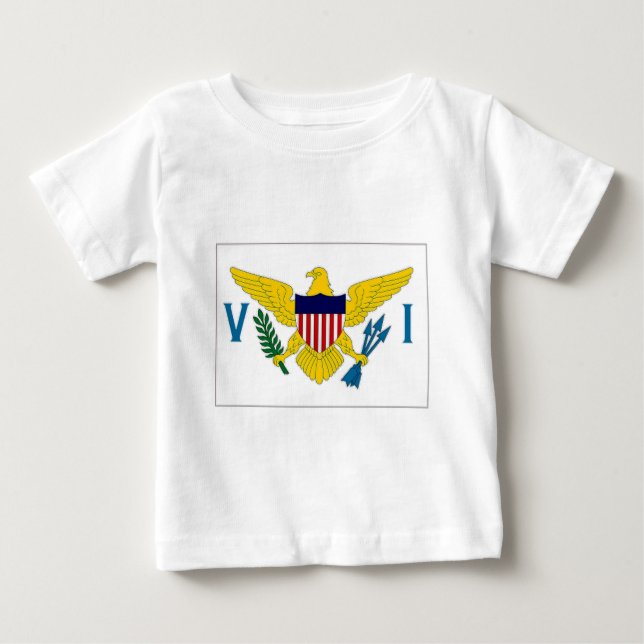 Flagga Jungfruöarna T-shirt (Framsida)