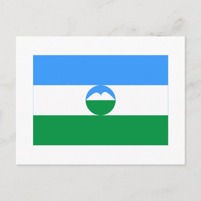 Flagga Kabardino-Balkar Vykort (Framsida)