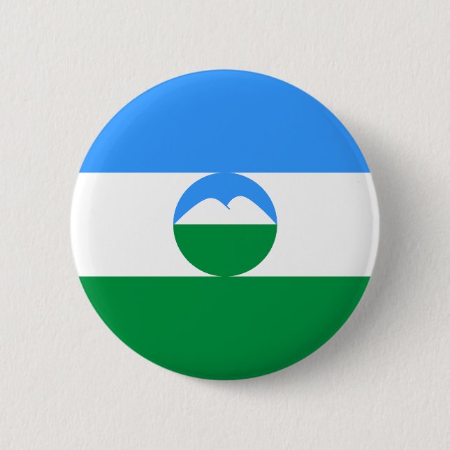 Flagga Kabardino Balkarien Knapp (Framsida)