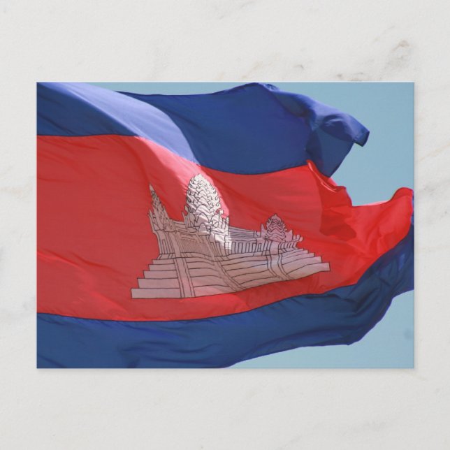 flagga Kambodja Vykort (Framsida)