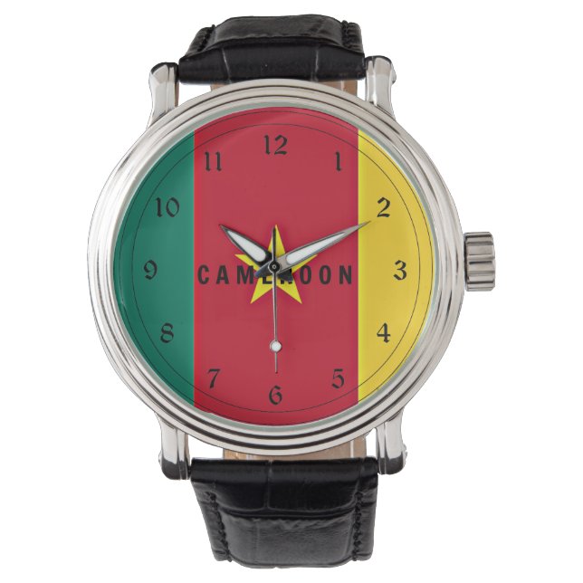 Flagga Kamerun Armbandsur (Framsida)