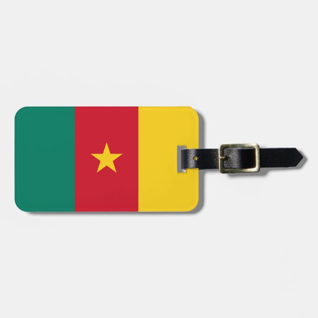 Flagga Kamerun Bagagebricka (Horisontell Framsida)