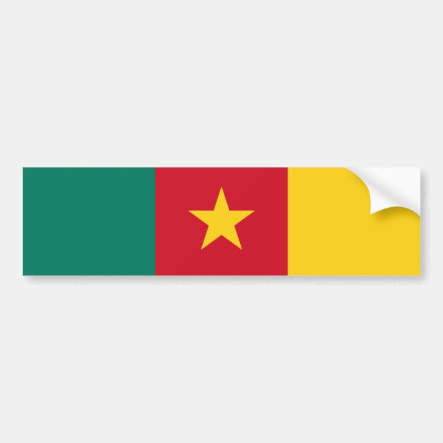 Flagga Kamerun Bildekal (Framsidan)