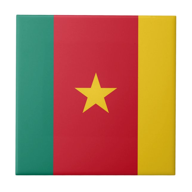 Flagga Kamerun Kakelplatta (Framsidan)