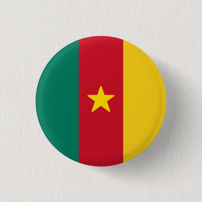 Flagga Kamerun Knapp (Framsida)