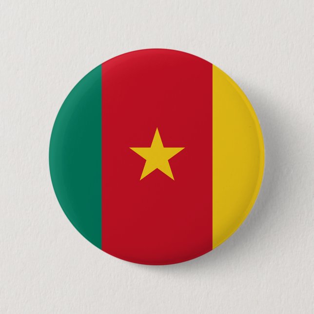 Flagga Kamerun Knapp (Framsida)