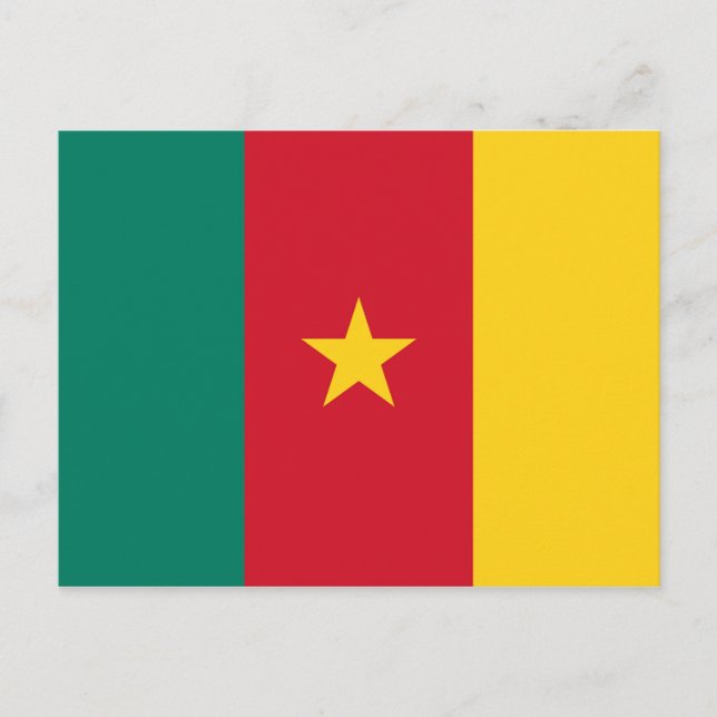 Flagga Kamerun Vykort (Framsida)