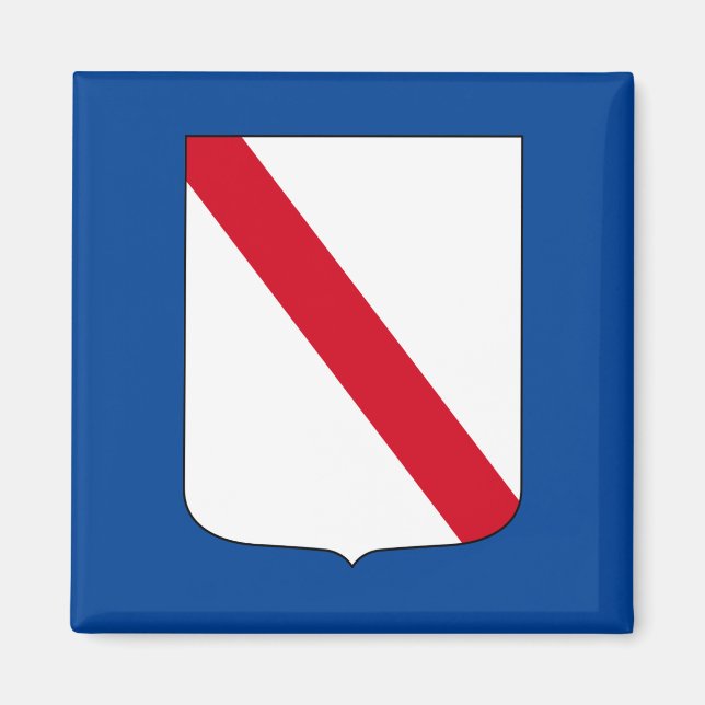 Flagga Kampanien (Italien) Magnet (Framsidan)