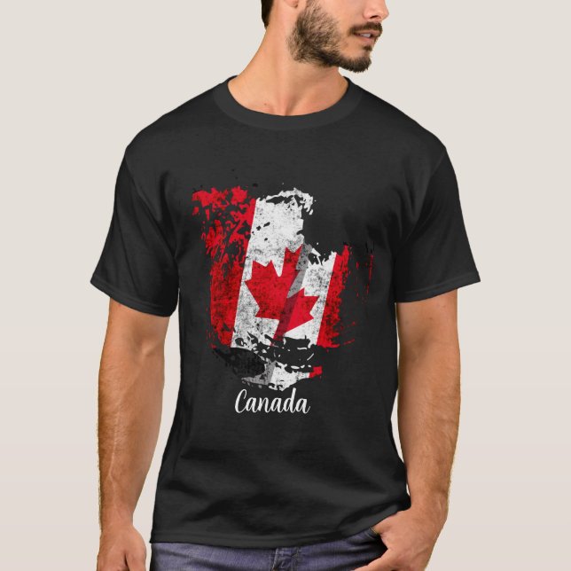 flagga Kanada T Shirt (Framsida)