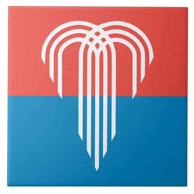 Flagga Kansas City (Missouri) Kakelplatta (Framsidan)