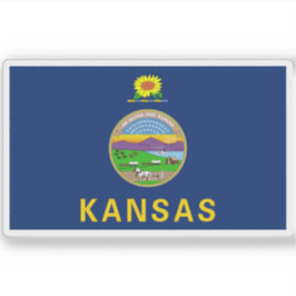 Flagga Kansas Klistermärken