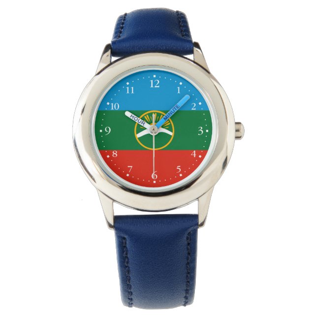 Flagga Karachay-Tjerkessien Armbandsur (Framsida)