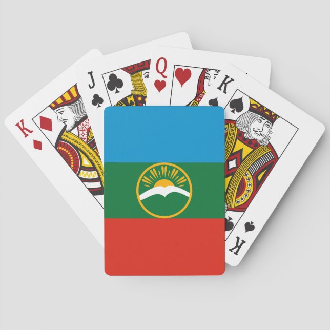Flagga Karachay-Tjerkessien Casinokort (Baksidan)