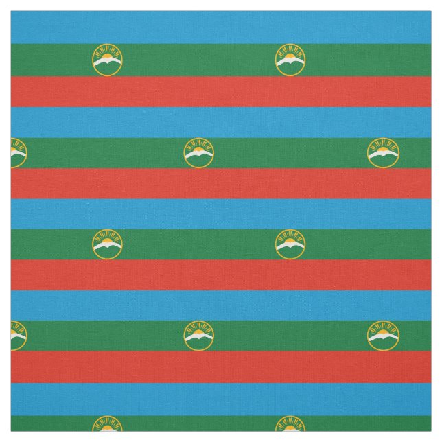 Flagga Karachay-Tjerkessien Tyg (Provkarta)