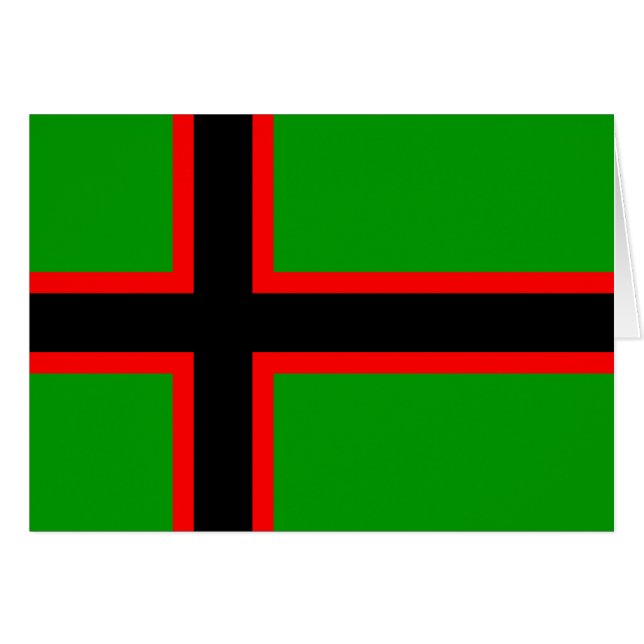 Flagga Karelia Hälsningskort (Framsidan Horizontal)