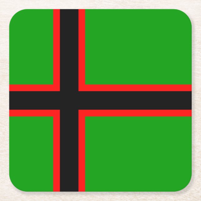 Flagga Karelia Underlägg Papper Kvadrat (Framsidan)