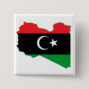 Flagga-karta av kungariket av Libyen Knapp