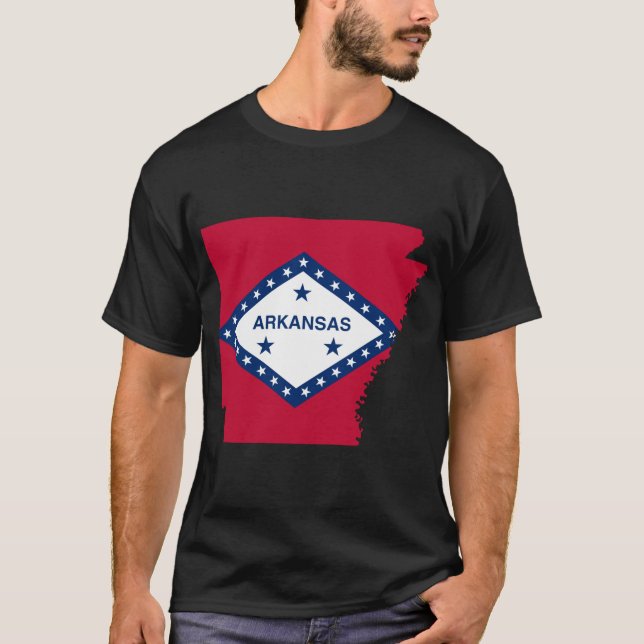 Flagga karta i Arkansas Tröja (Framsida)