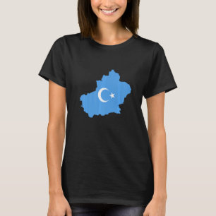 Flagga Karta i Öster Turkestan T Shirt