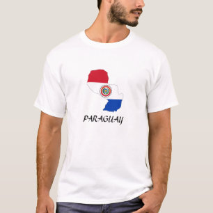 Flagga Karta i Paraguay Tröja